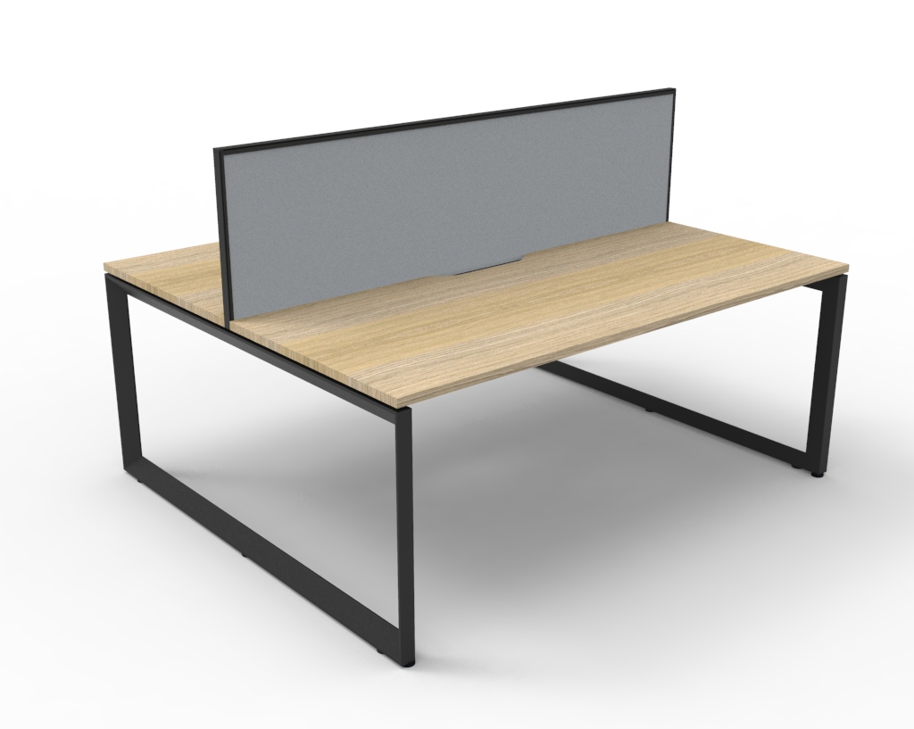 Loop 2 Person Double Sided Workstation - With Screen